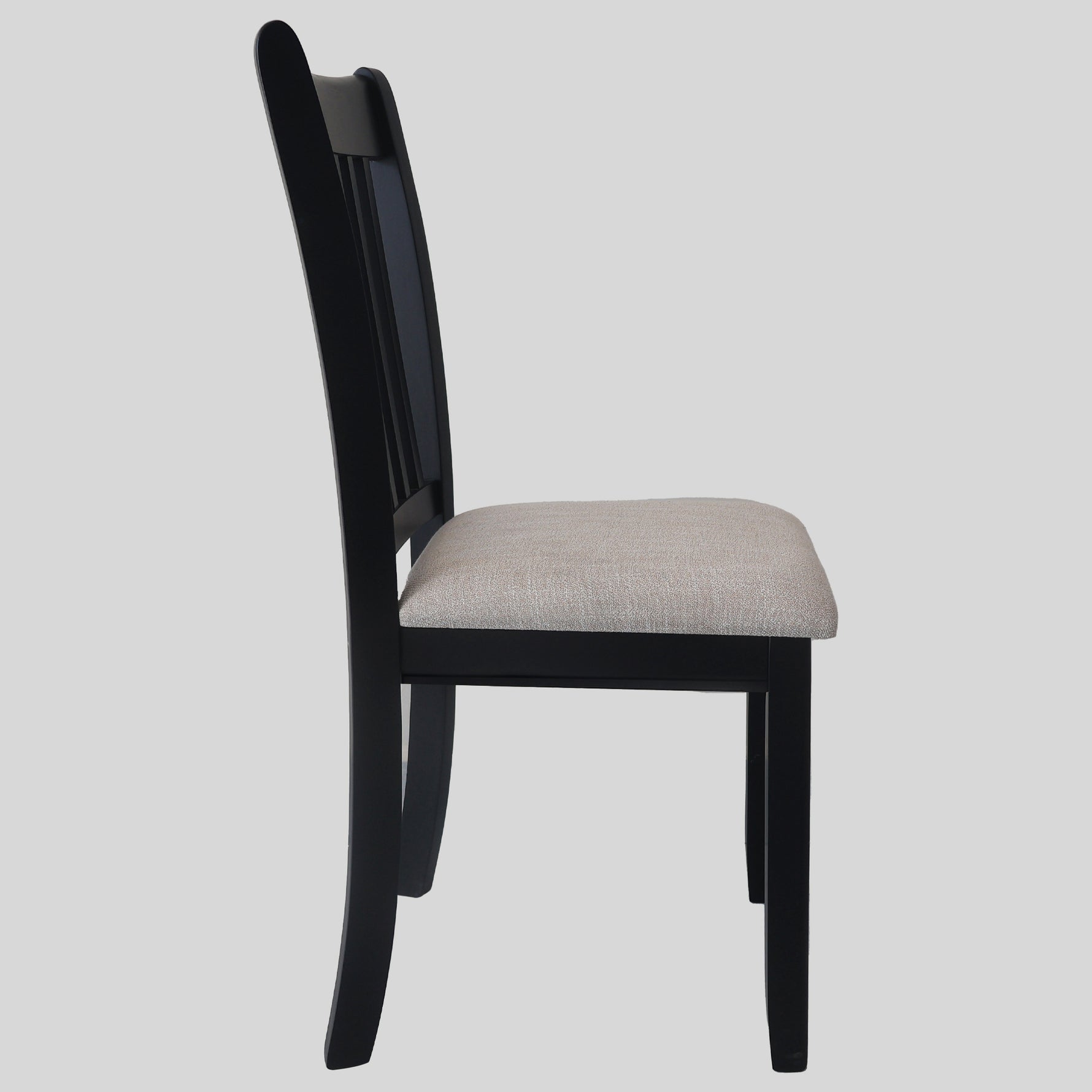 Chaise de salle à manger rembourrée noire eprolo, ensemble de 2, design confortable pour cuisine fermière.