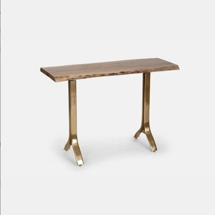 Mrazik Yoho Solid Wood Console Table In Natural Finish