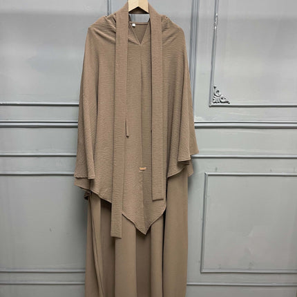 Two-piece Headscarf Suit Muslim Long Dress