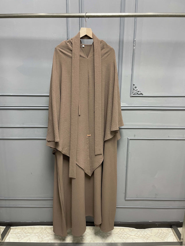 Two-piece Headscarf Suit Muslim Long Dress