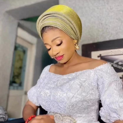 Glittering Powder Double-layer Sponge African Hat Muslim Hat Toque