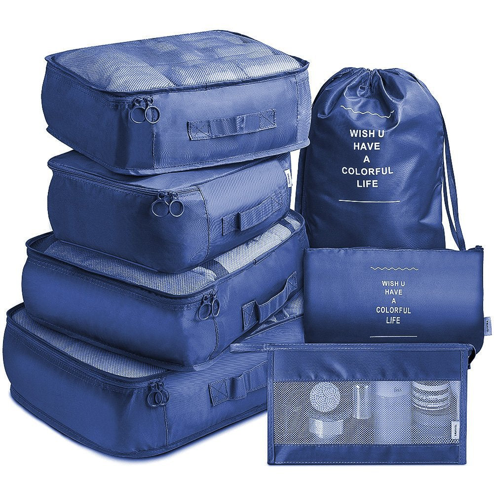 Set de 7 sacs de rangement de voyage eprolo pour vêtements, organisateurs de bagages, sacs de stockage compacts et pratiques