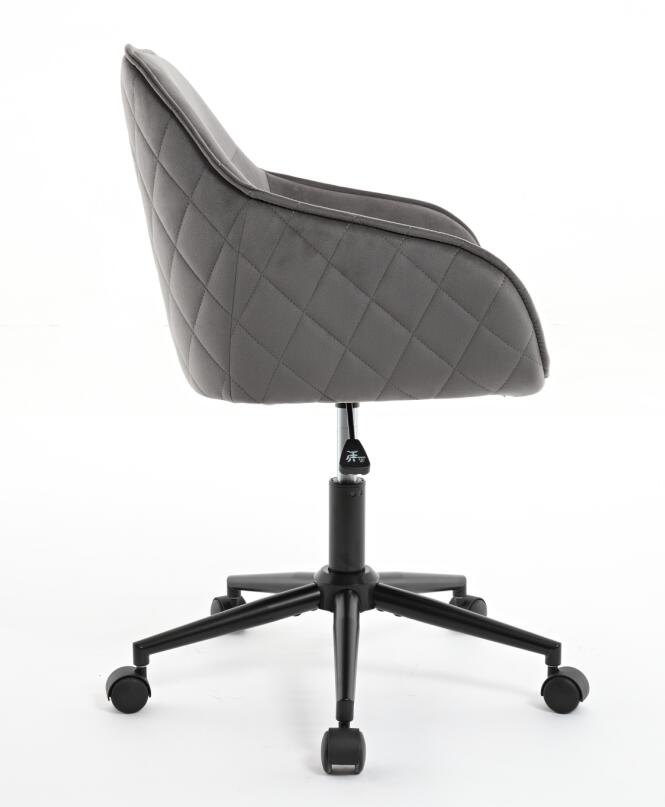 Chaise de bureau en velours eprolo, moderne avec roulettes, idéale pour salon, chambre ou bureau à domicile.