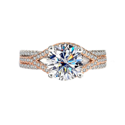 Moissanite Female Diamond Silver Ring