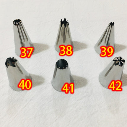 Squeeze Flower Cream Stainless Steel Diy Baking Seamless Puff Piping Nozzle