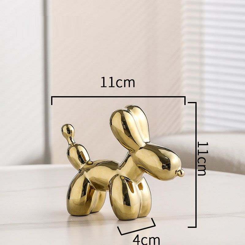 Statue de chien en ballon décorative en électroplacage Nordic Light Luxury, ornement de salon ou table basse, de la marque eprolo