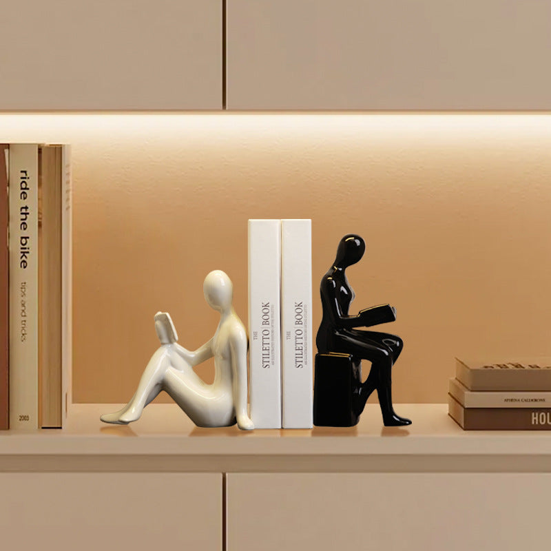 Supports de livres modernes eprolo en forme de personnages pour la décoration intérieure du salon et la décoration TV.