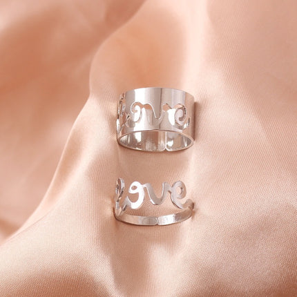 Ring Set Creative Personality Butterfly Punk Couple