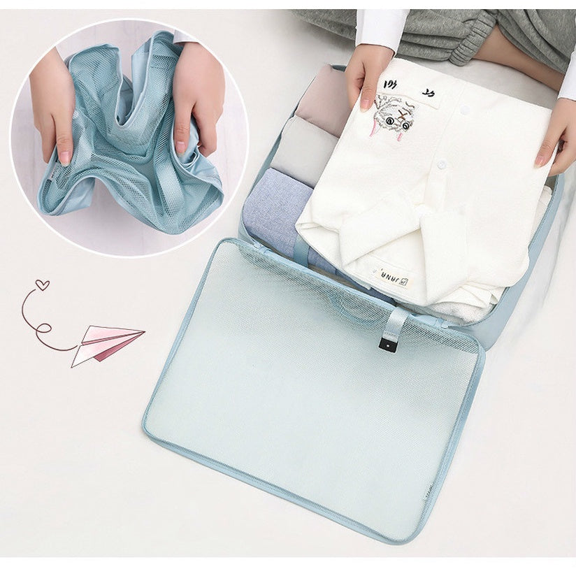 Ensemble de 7 sacs de rangement de voyage eprolo pour vêtements, sacs de stockage pour bagages, organisation pratique et compacte