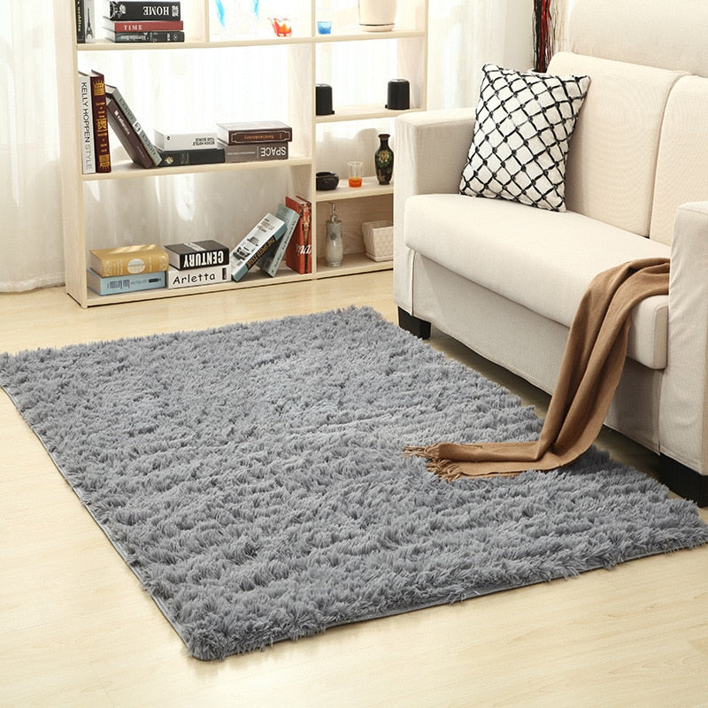 Tapis en soie et laine super doux eprolo pour intérieur, moderne, shag, tapis de chambre, baby nursery, sol doux et confortable