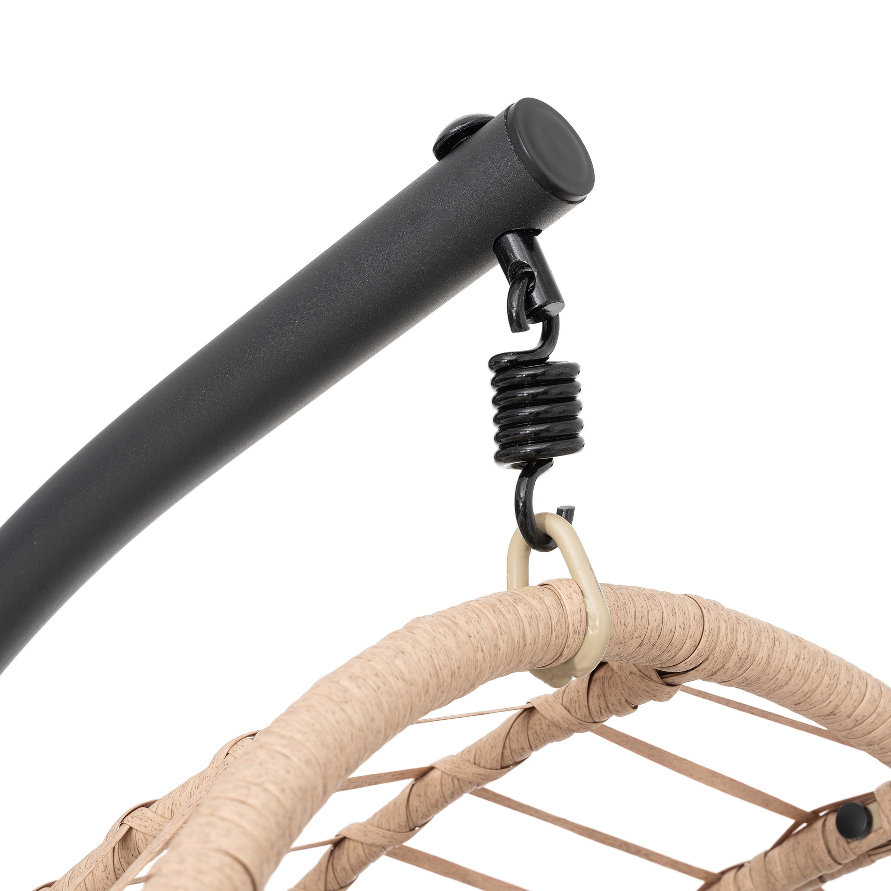 Fauteuil suspendu œuf d'intérieur et d'extérieur eprolo, siège confortable avec structure en métal et coussin rembourré.