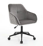 Chaise de bureau en velours eprolo avec roues, moderne, pour salon, chambre ou bureau d'étude, assise confortable et élégante.