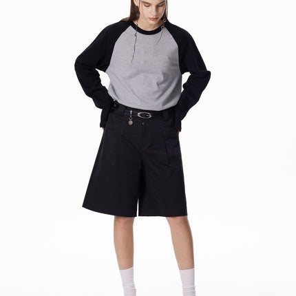 Stick Cloth Embroidered Shoulder Sleeve Casual Loose Unisex Top