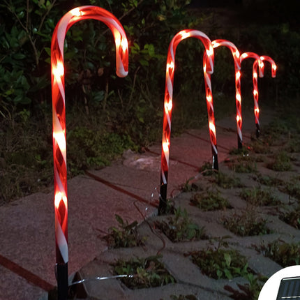 Solar Powered Cane String Lights Christmas Home Decor