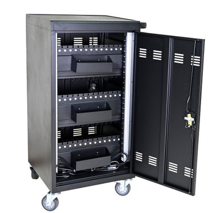 Mobile Charging Cart And Cabinet For Tablets Laptops 45-Device