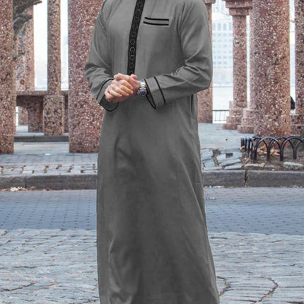 Muslim Middle East Long Sleeve Embroidered Casual Ethnic Robe