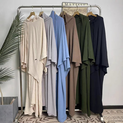 Two-piece Headscarf Suit Muslim Long Dress