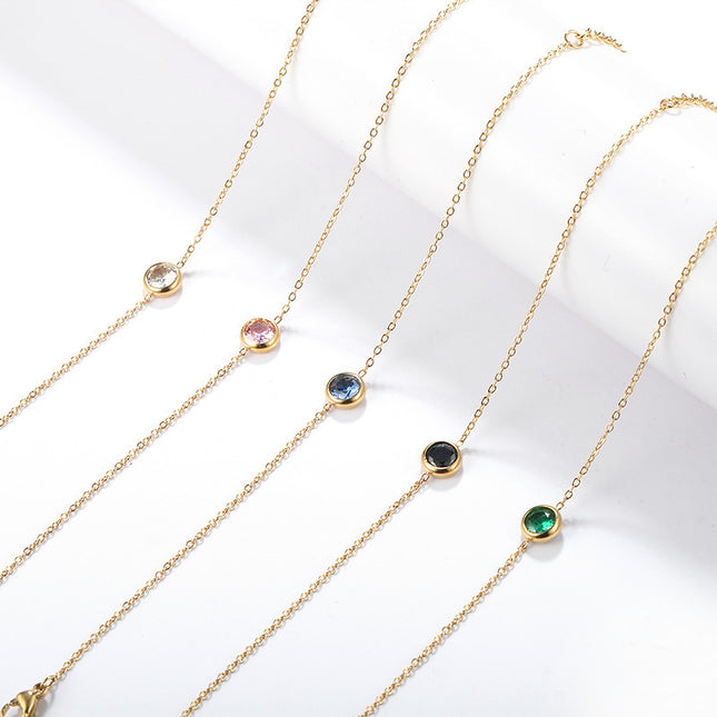 Colorful Zircon Women's Diamond Thin Bracelet