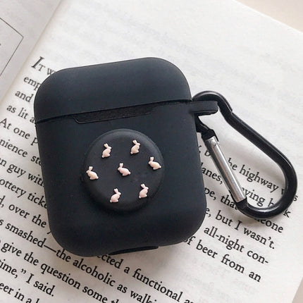 Compatible with Apple, AirPods protective jacket cute cartoon silicone anti-falling earphone jacket Japanese Korean women''s key-clasp hanging rope