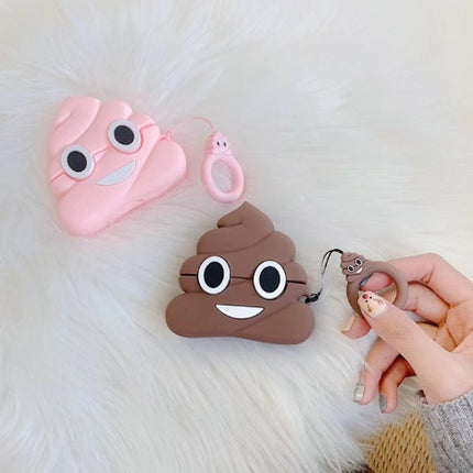 Compatible with Apple, Poop Pattern Soft Silicone Protective AirPods Cover