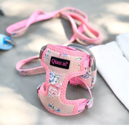 Pet traction vest type chest harness