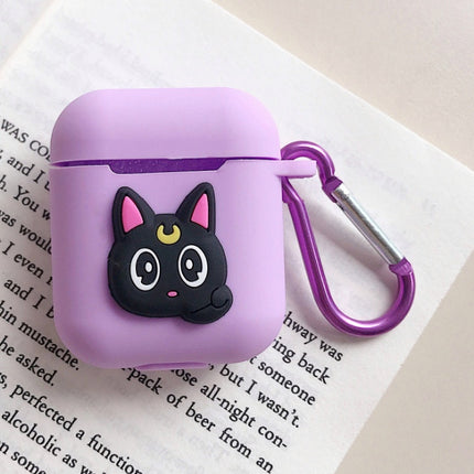 Compatible with Apple, AirPods protective jacket cute cartoon silicone anti-falling earphone jacket Japanese Korean women''s key-clasp hanging rope