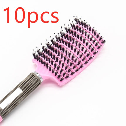 Hairbrush Anti Klit Brushy Haarborstel Women Detangler Hair Brush Bristle Nylon Scalp Massage  Teaser Hair Brush Comb - Novah