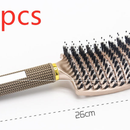 Hairbrush Anti Klit Brushy Haarborstel Women Detangler Hair Brush Bristle Nylon Scalp Massage  Teaser Hair Brush Comb - Novah