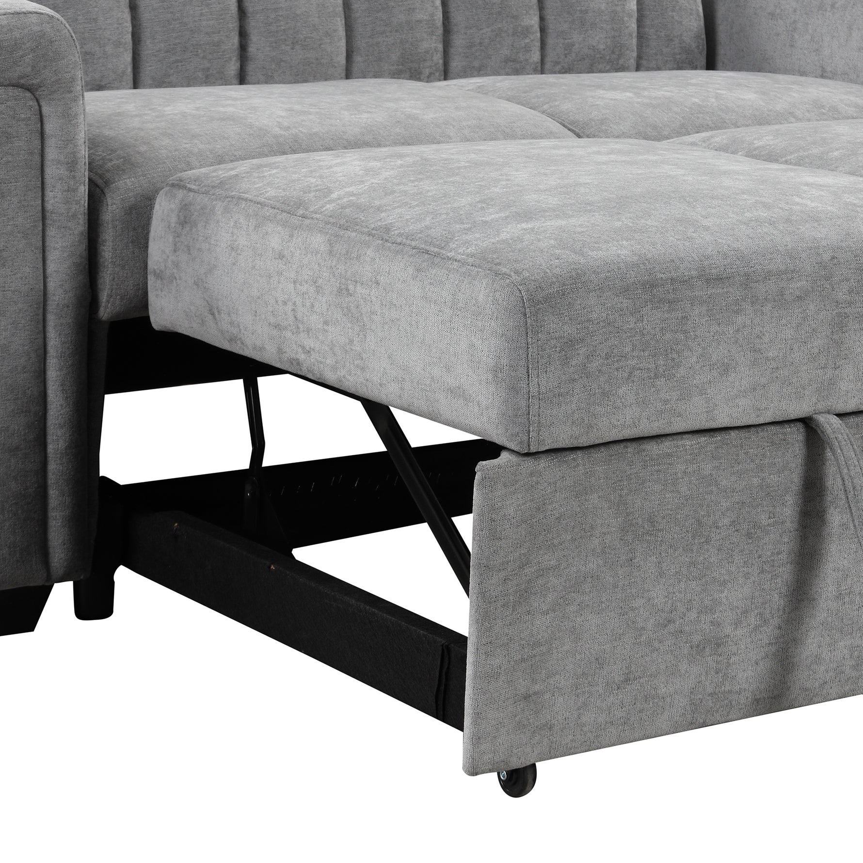 Canapé convertible U_STYLE eprolo avec coussin doux, pouvant accueillir deux personnes en position assise ou en lit.