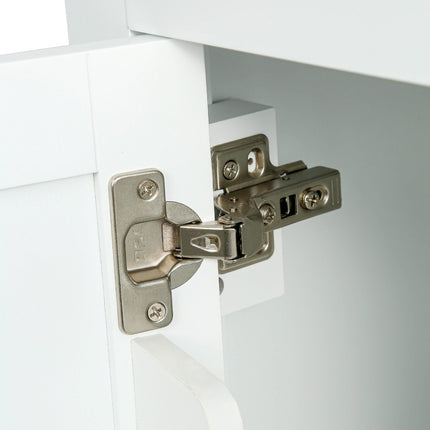 Kitchen Cart With Drop-Leaf Countertop, Cabinet Door, And Storage Racks