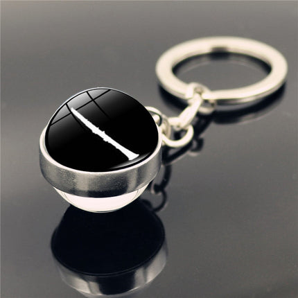 Piano Musical Instrument Time Stone Keychain Pendant