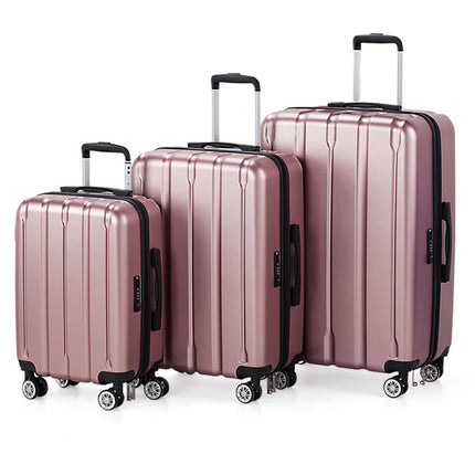 Three In One Set Of Vertical Striped Suitcase