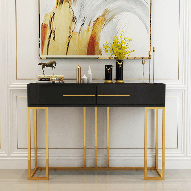 Étagère d'entrée en or moderne, longue, pour ornaments haut de gamme, style nordique, design épuré par eprolo.