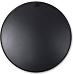 Miroir rond en métal noir de 16 pouces pour salle de bain, design moderne, marque eprolo, reflet clair et élégant.