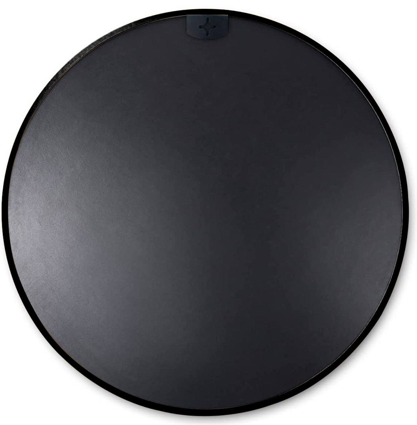 Miroir rond en métal noir de 16 pouces pour salle de bain, design moderne, marque eprolo, reflet clair et élégant.