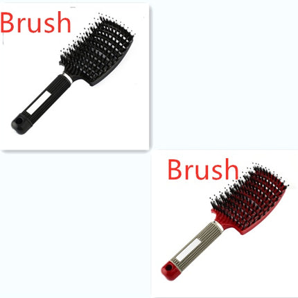 Hairbrush Anti Klit Brushy Haarborstel Women Detangler Hair Brush Bristle Nylon Scalp Massage  Teaser Hair Brush Comb - Novah