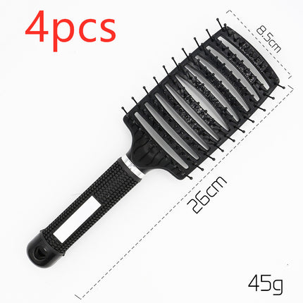Hairbrush Anti Klit Brushy Haarborstel Women Detangler Hair Brush Bristle Nylon Scalp Massage  Teaser Hair Brush Comb - Novah
