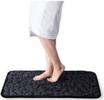 Tapis de bain antidérapant en mousse à mémoire eprolo avec motif pavé, idéal pour douche et baignoire, tapis de sol pour salle de bain