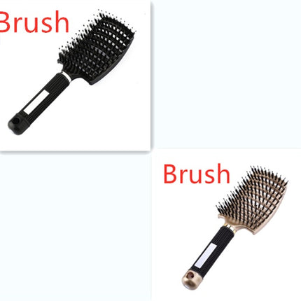 Hairbrush Anti Klit Brushy Haarborstel Women Detangler Hair Brush Bristle Nylon Scalp Massage  Teaser Hair Brush Comb - Novah