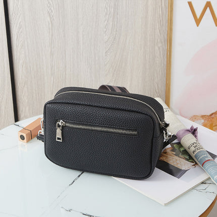 Wide Shoulder Strap Crossbody Bag