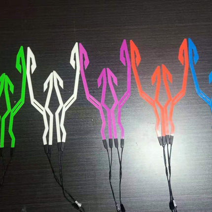 Motorcycle Helmet EL Cold Light Helmet Light Strip Night Signal Luminous Modified Strip Helmet Sticker