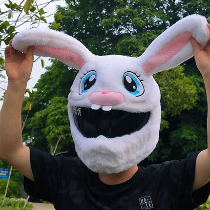 Decorative Rabbit Head Hat Protective Cover Warm Plush