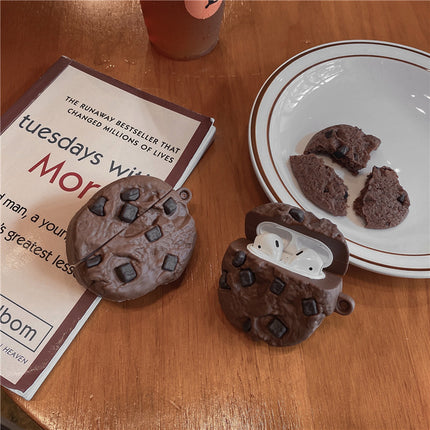Compatible with Apple, Simulation Chocolate Chip Cookie Airpods Protective Cover