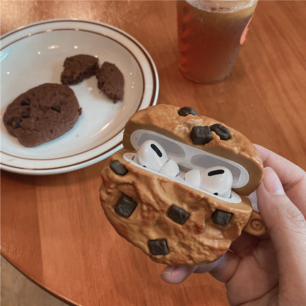 Compatible with Apple, Simulation Chocolate Chip Cookie Airpods Protective Cover