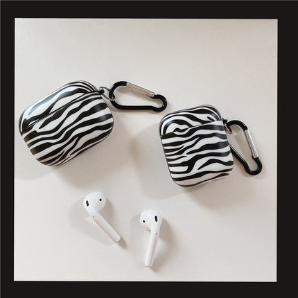 Compatible with Apple, Compatible with Apple , Black And White Striped Earphone Case For Airpods Protective Case