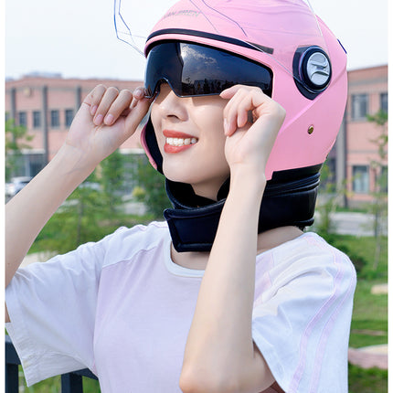 Antarctic Helmet Electric Car Male Four Seasons Universal Winter Warm Head Gray Helmet Ladies Battery Car Full Helmet Helmet