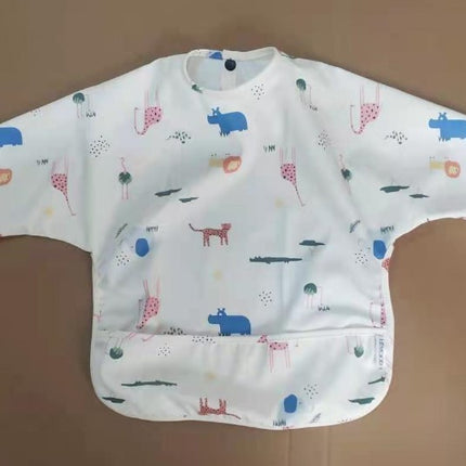 Children's waterproof anti-clothing bib baby eating bib super soft waterproof baby meal pocket anti-dirty feeding