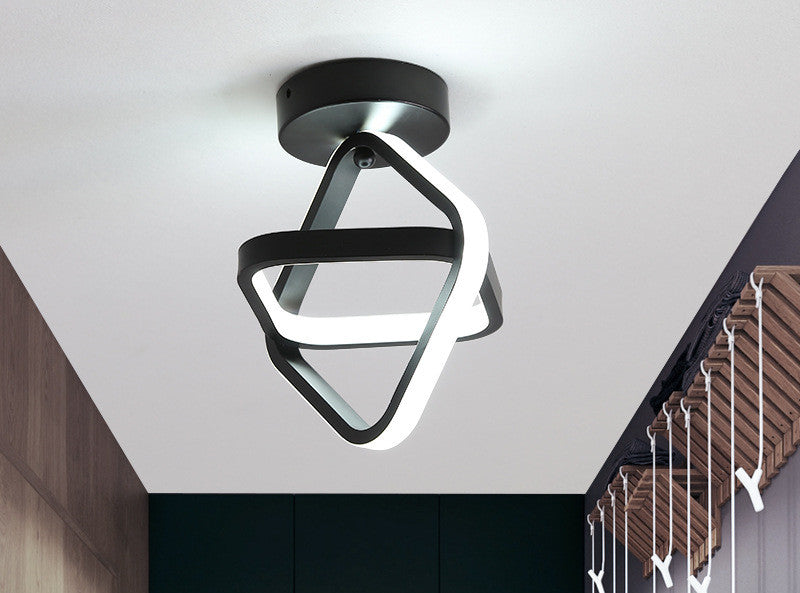 Luminaire de couloir moderne Novah, éclairage LED nordique simple pour entrée ou dégagement, design créatif et épuré.