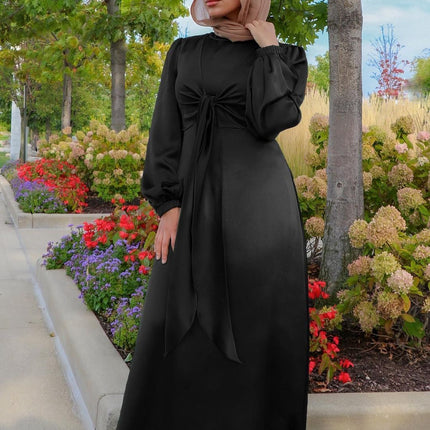 Ramadan Eid Mubarak Kaftan Dubai Abaya Turkey Muslim Women Hijab Satin Dress Islam Caftan Marocain Dresses Vestidos Robe Femme