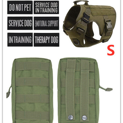Military Tactical Dog Harness German Shepherd Adjustable Pet Dog Back